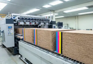 Corrugated display packaging printed on EFI Nozomi inkjet press