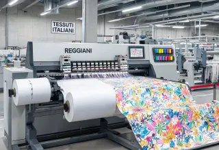 Digital textile fabric roll from EFI Reggiani printer